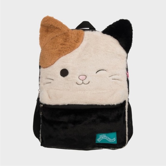 ⚡️NWT 16” Cam the Calico Cat Fuzzy Squishmallow Backpack - Picture 2 of 8